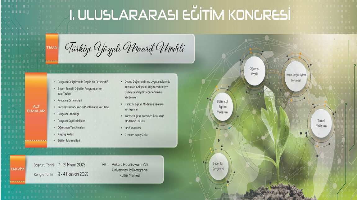 1. ULUSLARARASI EĞİTİM KONGRESİ İLANI